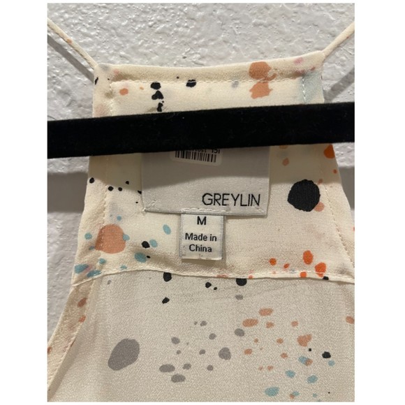 GREYLIN Cream Ruffle Spaghetti Strap Top - Picture 3 of 4